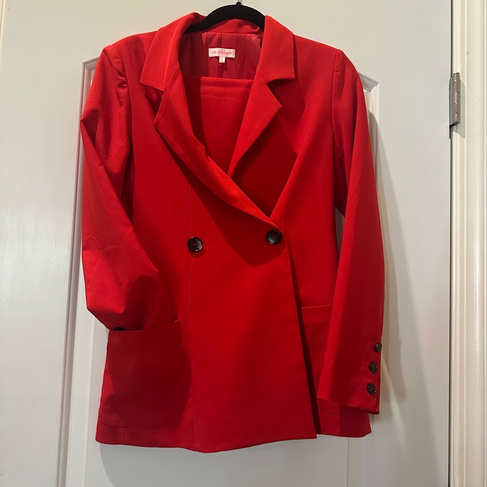 re:named Vibrant Red Pant Suit Set